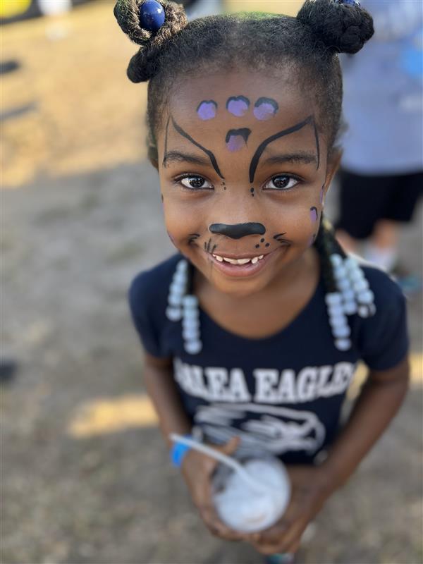 Student with Face Painting